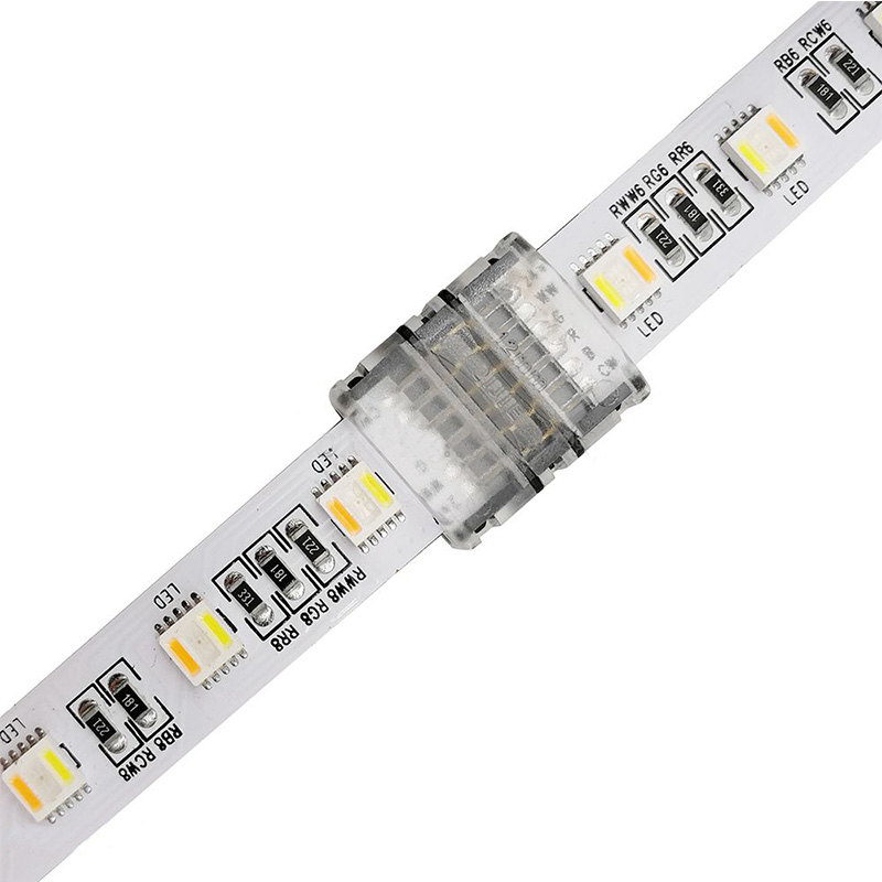 RGB+CCT 6 Pins LED Strip Connector Terminal 12mm Board to Board for Non-Waterproof Tape Light Splice Between 2 Segment Strip Lights